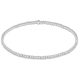 Classic Sterling 2mm Bead Bracelet