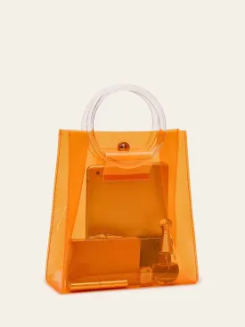 Clear Satchel Bag With Ring Handle