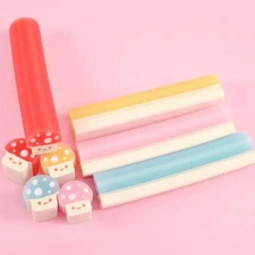 Colorful Mushroom Surprise Long Erasers