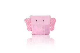 Cotton Snack Bag - Ellie Pink Gingham Elephant