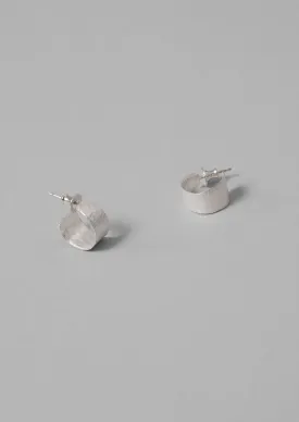 Emily Nixon Sculptural Hoop Earrings | Silver