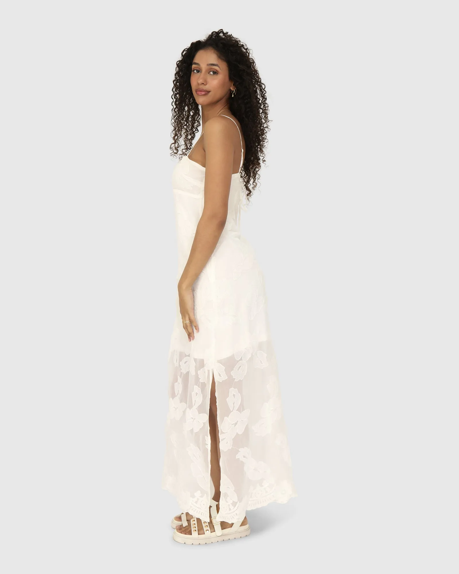 Fever Dream Midi Dress - White