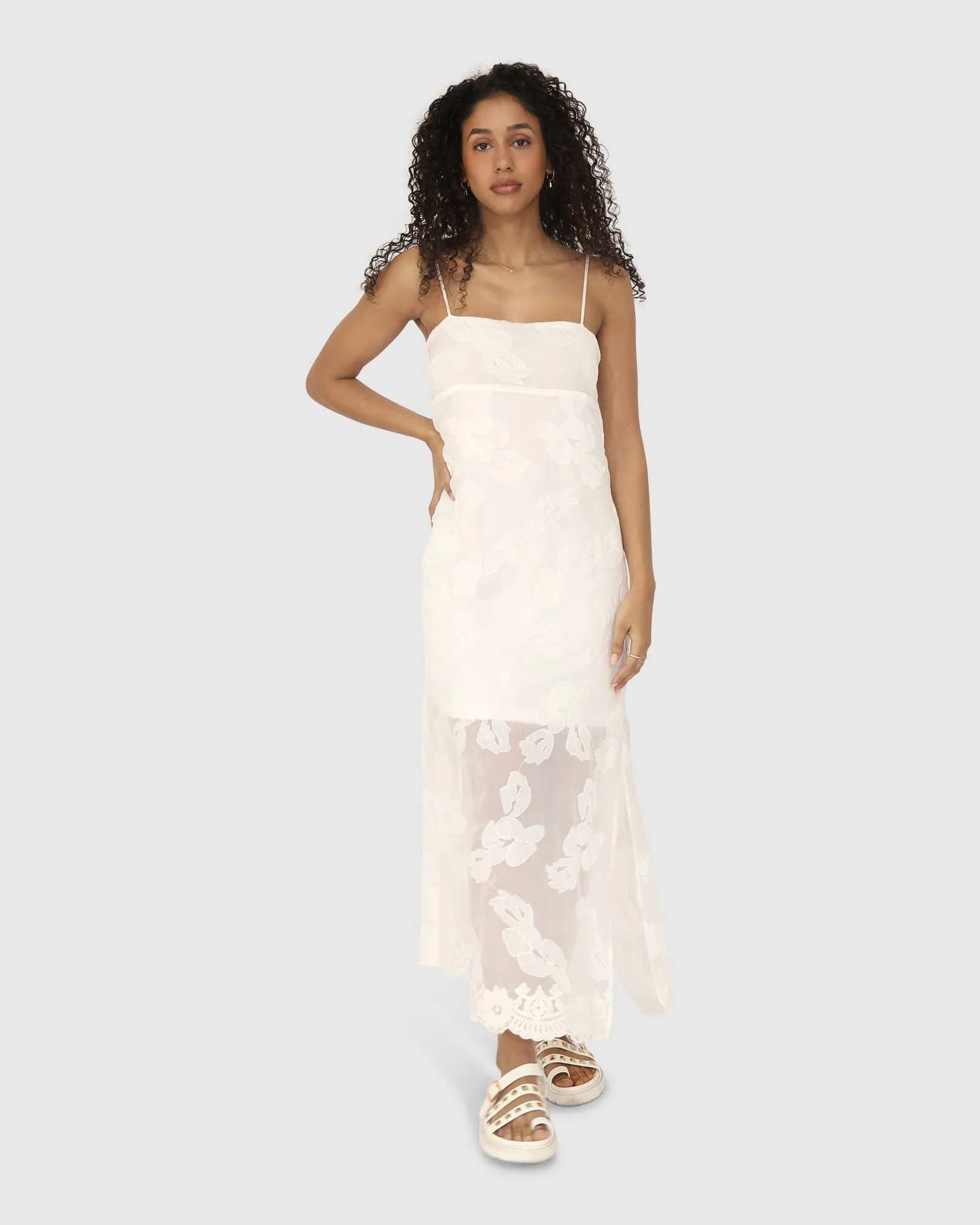 Fever Dream Midi Dress - White