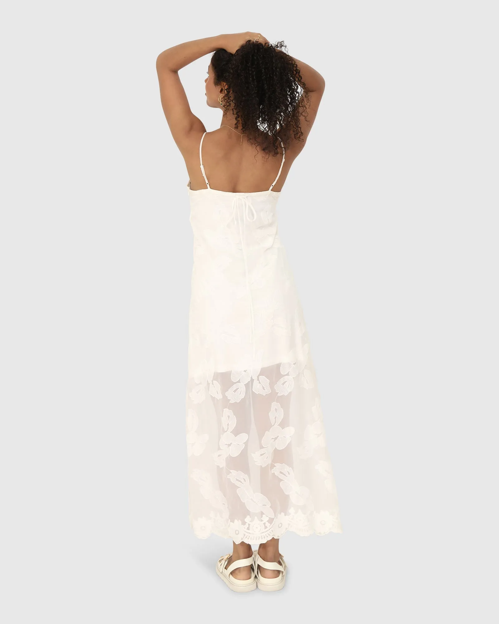 Fever Dream Midi Dress - White