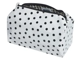 Freckled Sage Oilcloth Travel Bag in Dot Black