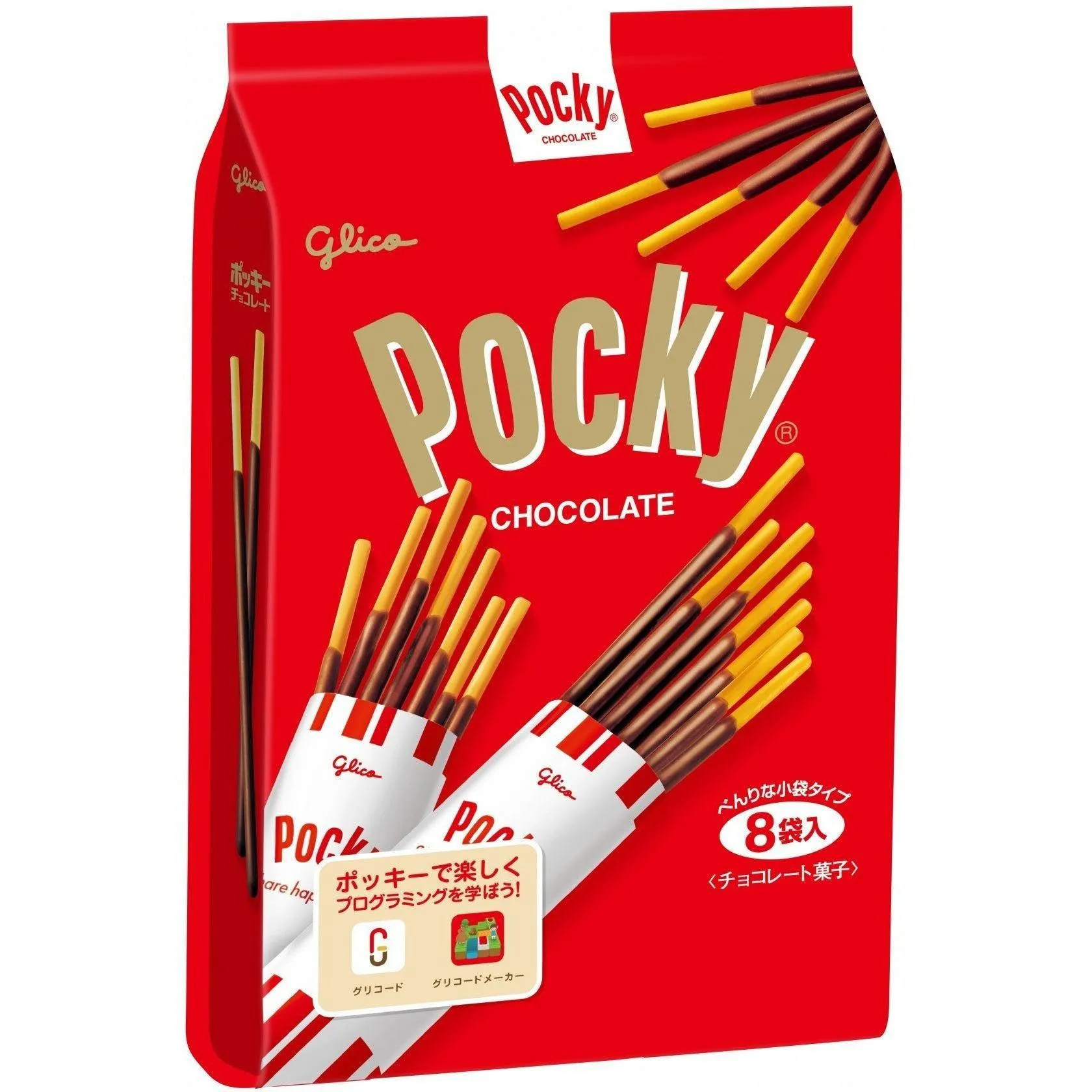 Glico Pocky Chocolate Biscuit Sticks (Pack of 6)