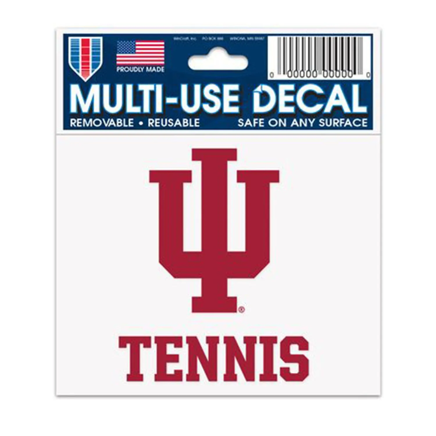 Indiana Hoosiers 3" x 4" Tennis Decal