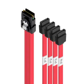 Internal Mini SAS SFF-8087 To 4 SATA Male Cable