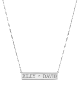 Just The Two Of Us Necklace - 14K White Gold