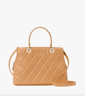 Kate Spade Carey Quilted Sullivan Satchel In Tiramisu