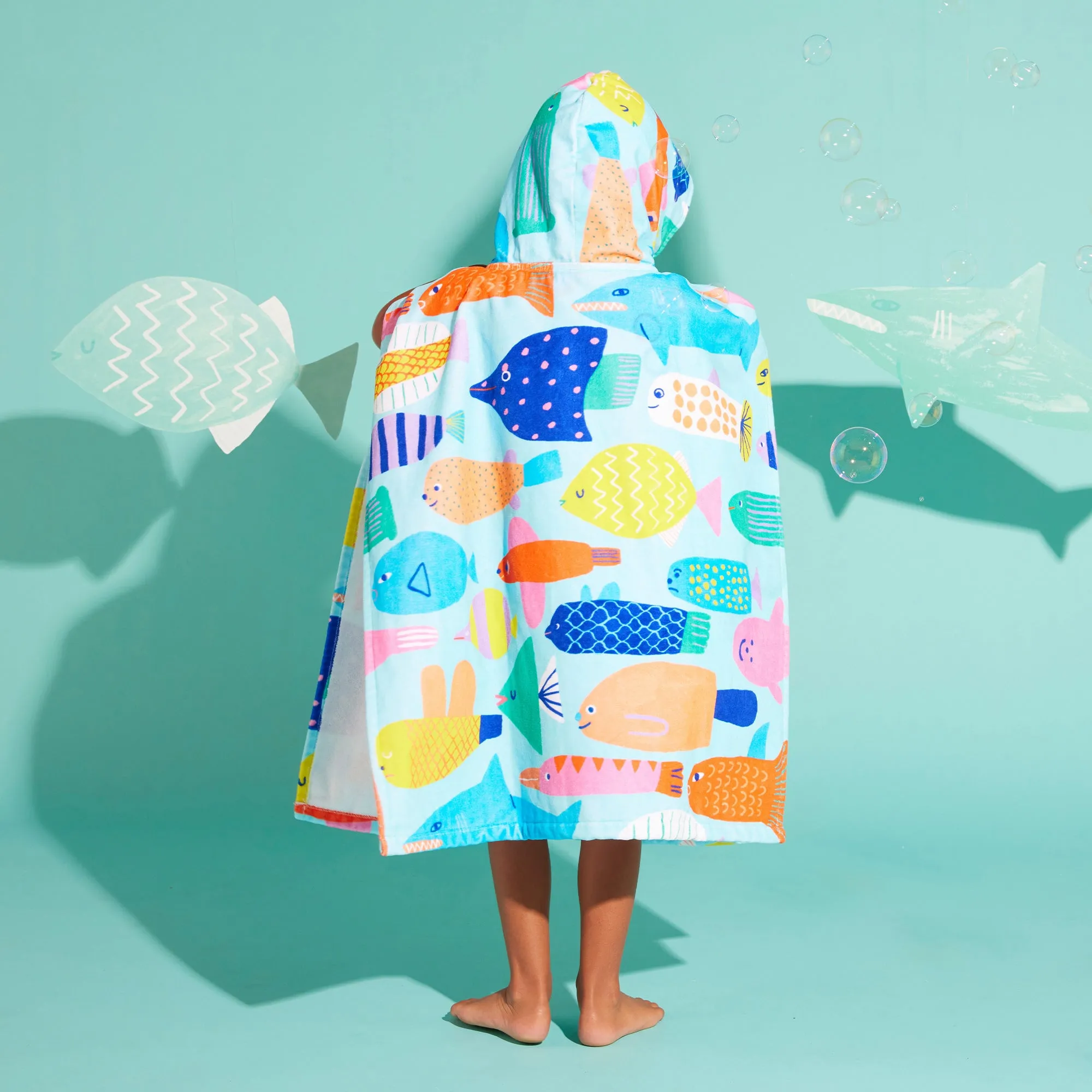 Kids Hooded Towel - Rainbow Reef