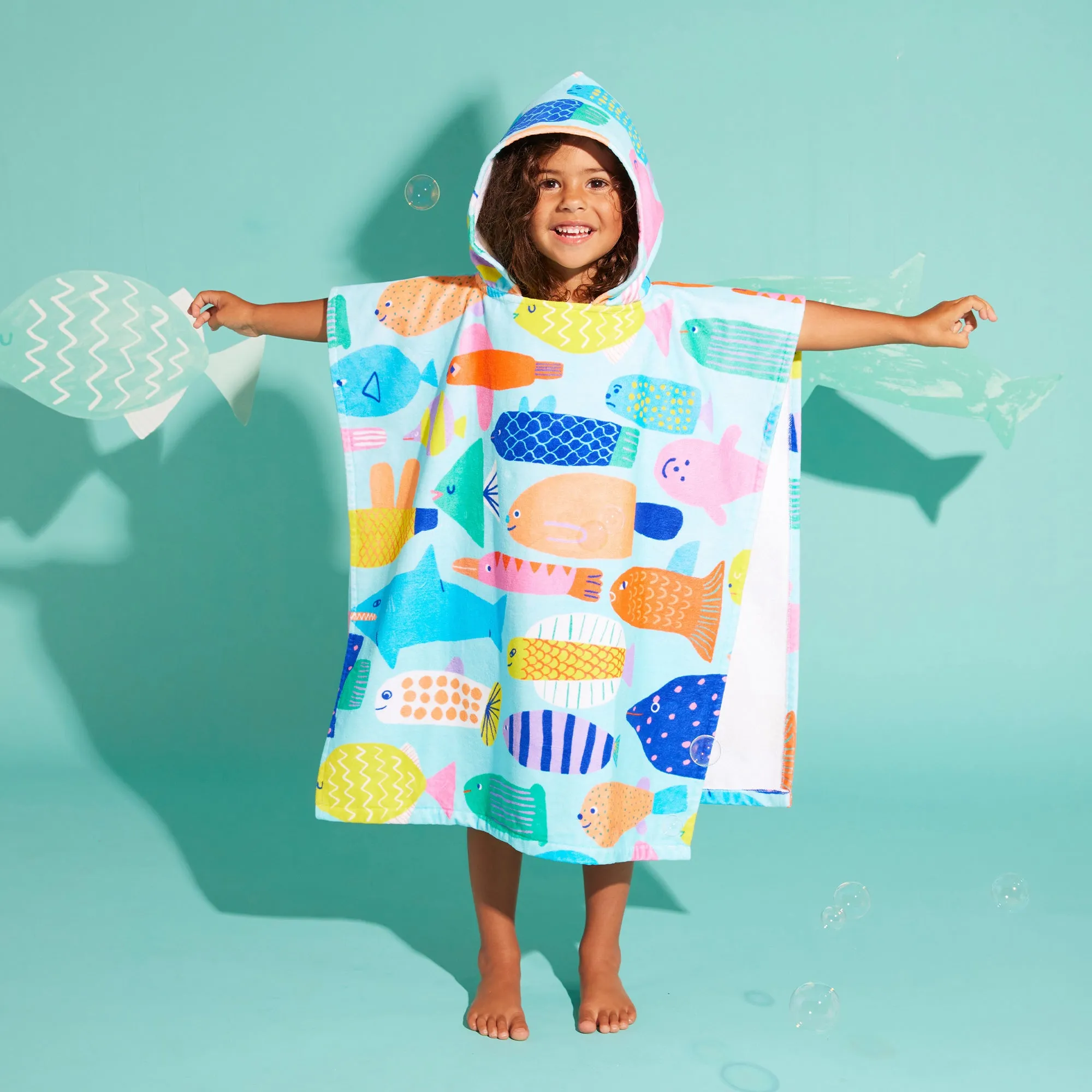 Kids Hooded Towel - Rainbow Reef