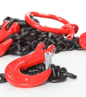 Lifting Chain Sling 2 Leg x 1m with Safety Hooks