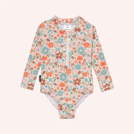 Long Sleeve Swimsuit - Flower Market