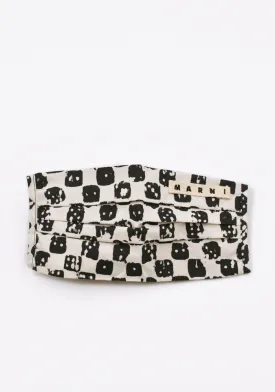 MARNI ACZC0022A0 MASK COVER DICE PRINT WHITE/BLACK