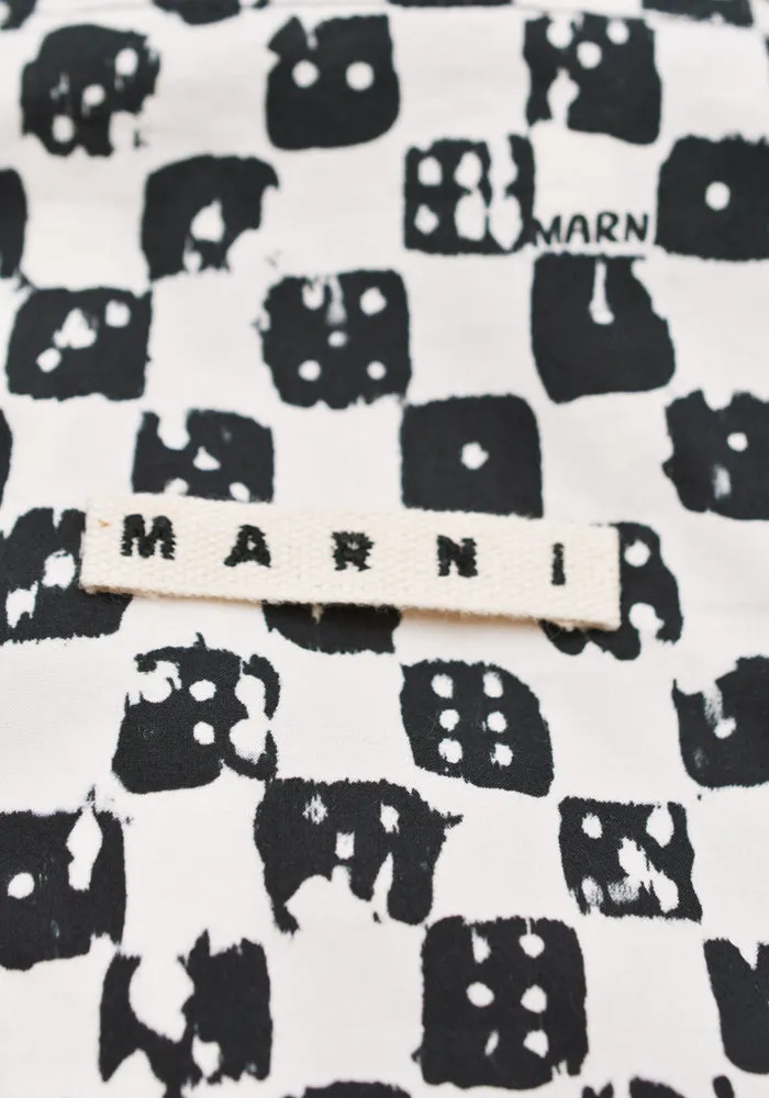 MARNI ACZC0022A0 MASK COVER DICE PRINT WHITE/BLACK