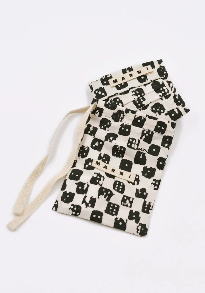 MARNI ACZC0022A0 MASK COVER DICE PRINT WHITE/BLACK