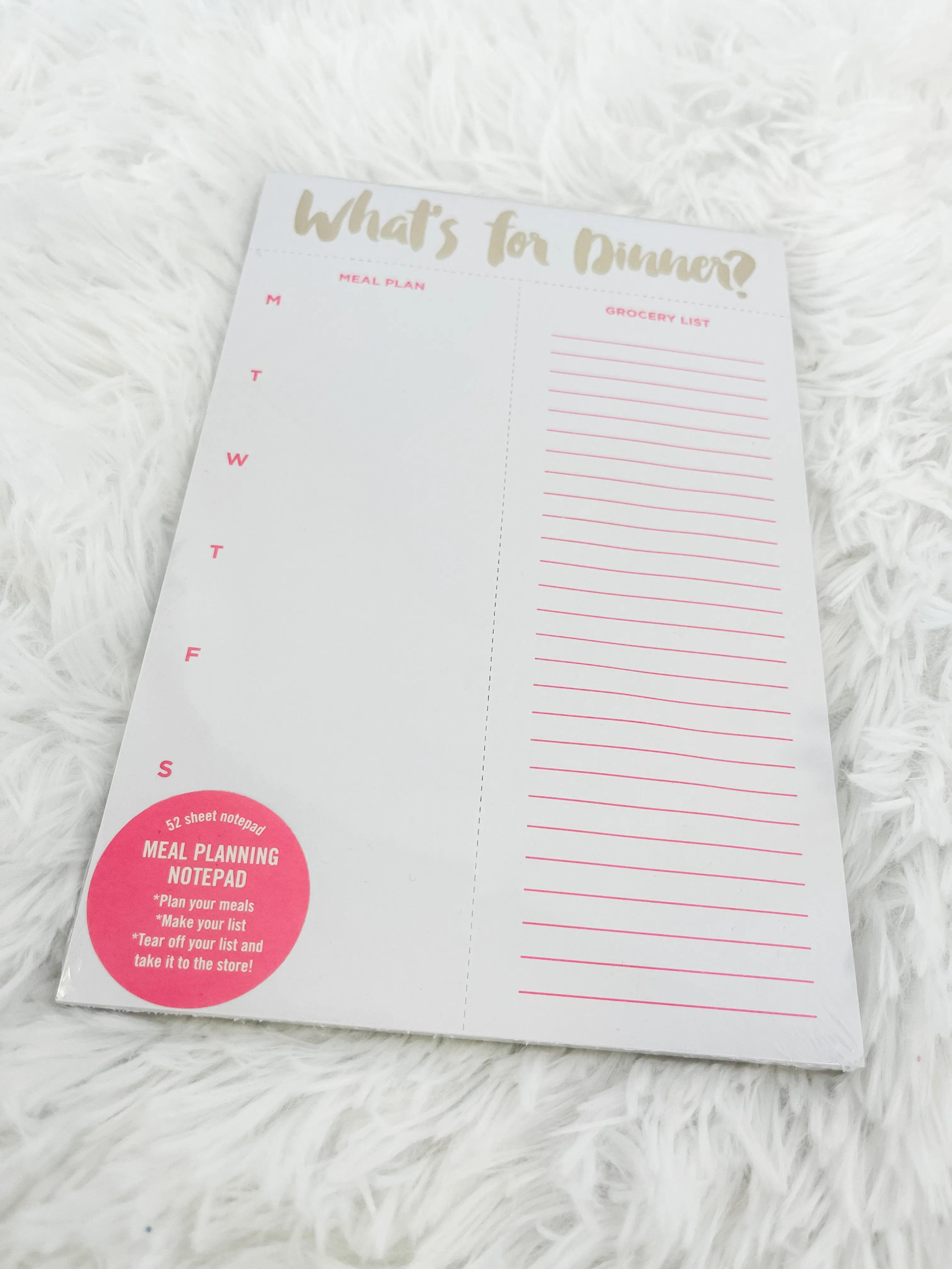 Meal Planning Notepad