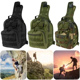 Mens Backpack Tactical Sling Shoulder Bag Molle Travel Chest Pack Outdoor Hiking