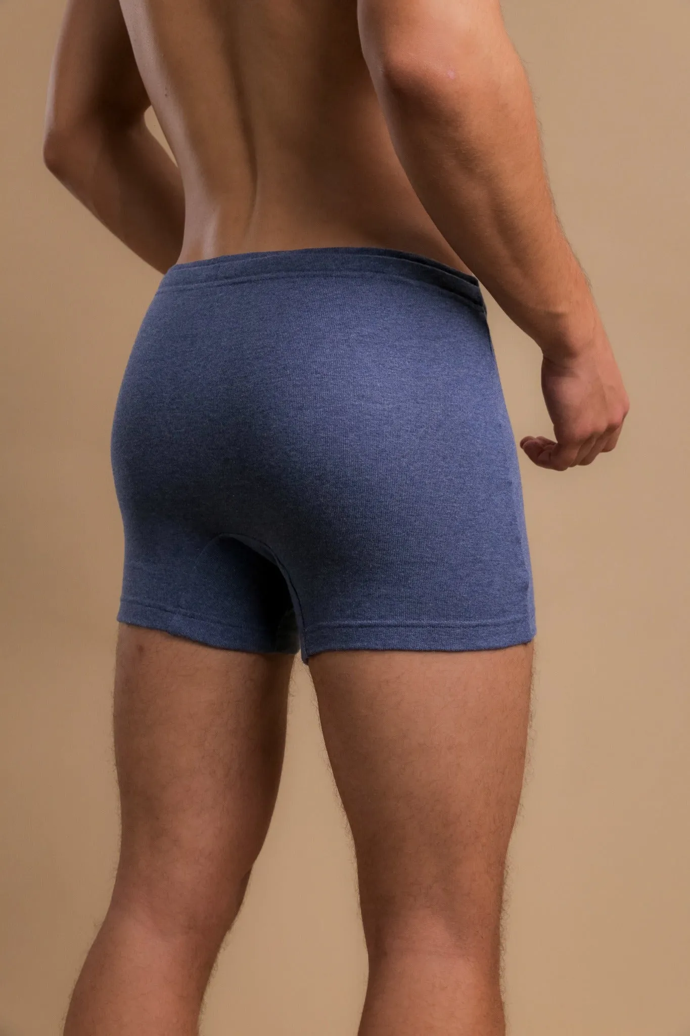 Men's Rib Drawstring Boxer Brief with Fly