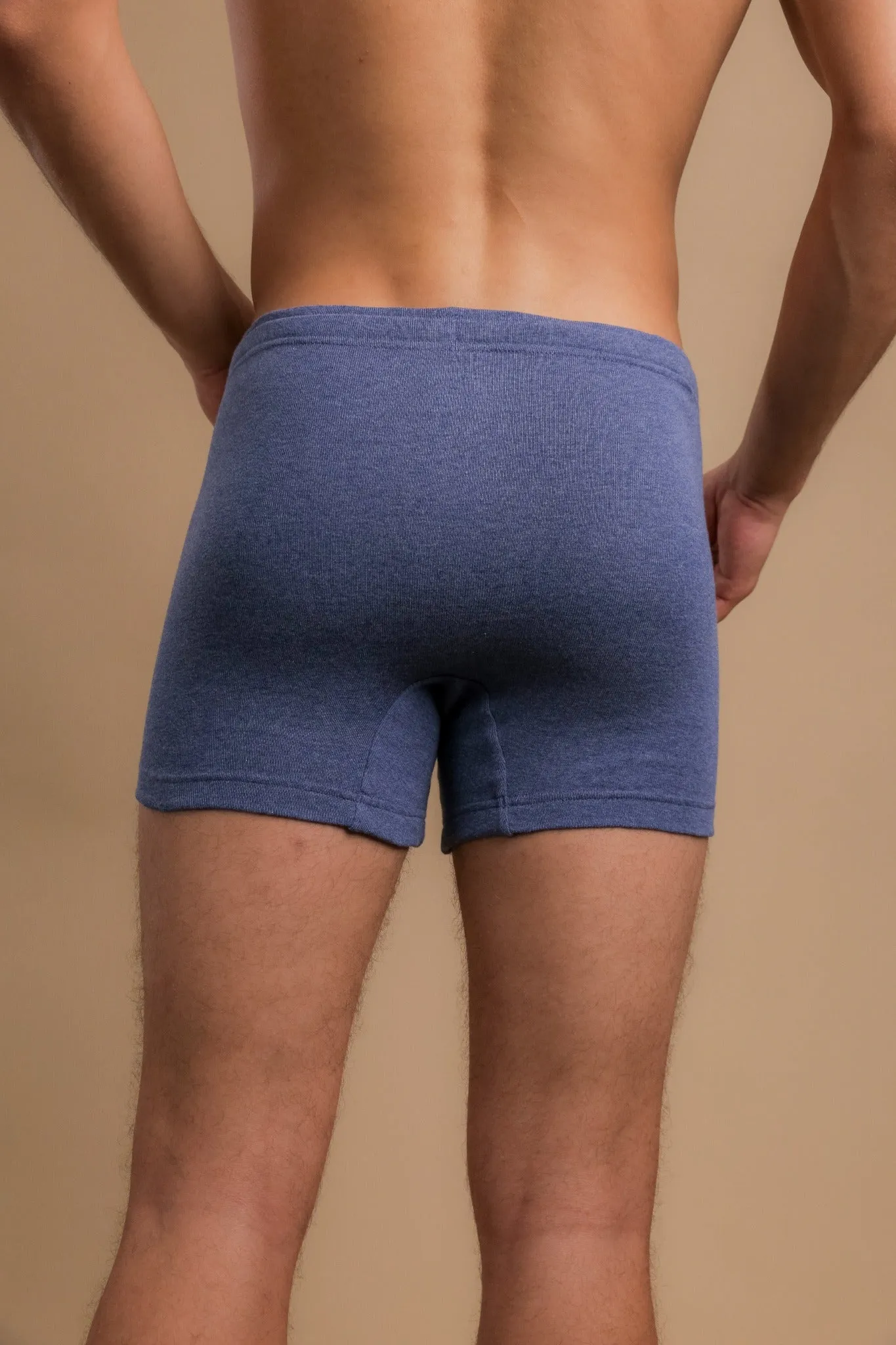 Men's Rib Drawstring Boxer Brief with Fly