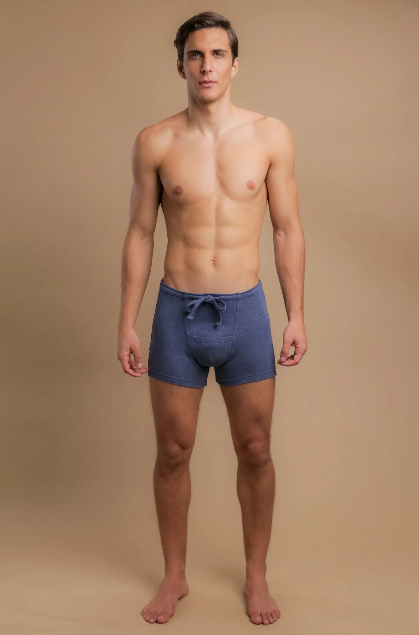 Men's Rib Drawstring Boxer Brief with Fly