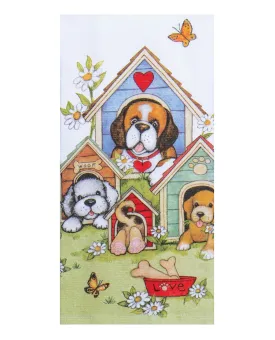 Playful Pups Dual Purpose Terry Cotton Towel