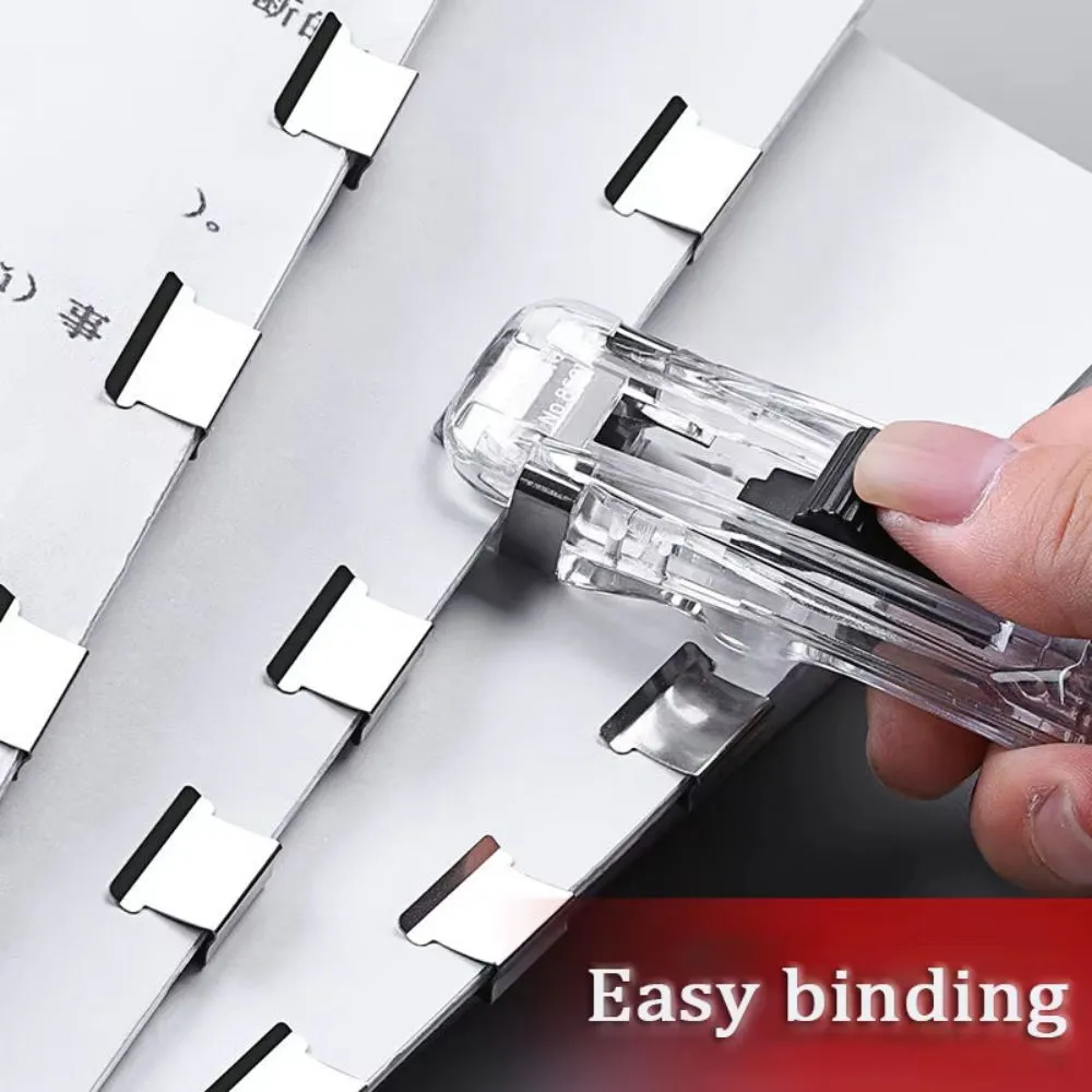 Reusable Punching Paper Binding Kit (2 Dispenser   16 Reusable Clips)